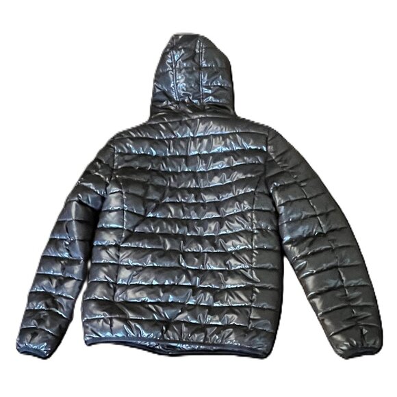 Kenneth Cole New York Black Quilted Fleece-Lined Hooded Puffer Jacket, Size S - Picture 6 of 13